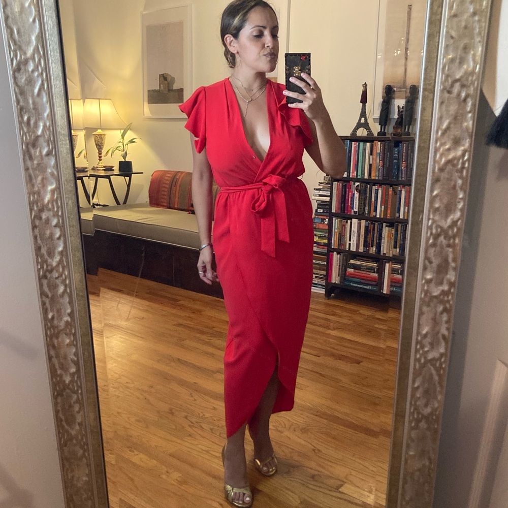 Amanda Uprichard red Capri dress size P or XS